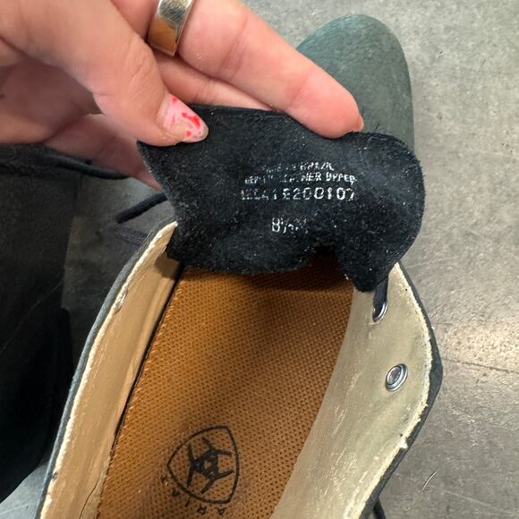 Vintage Y2K Ariat Heritage Western Roper Green Equestrian Work Rodeo Boots 8.5 - Picture 6 of 6